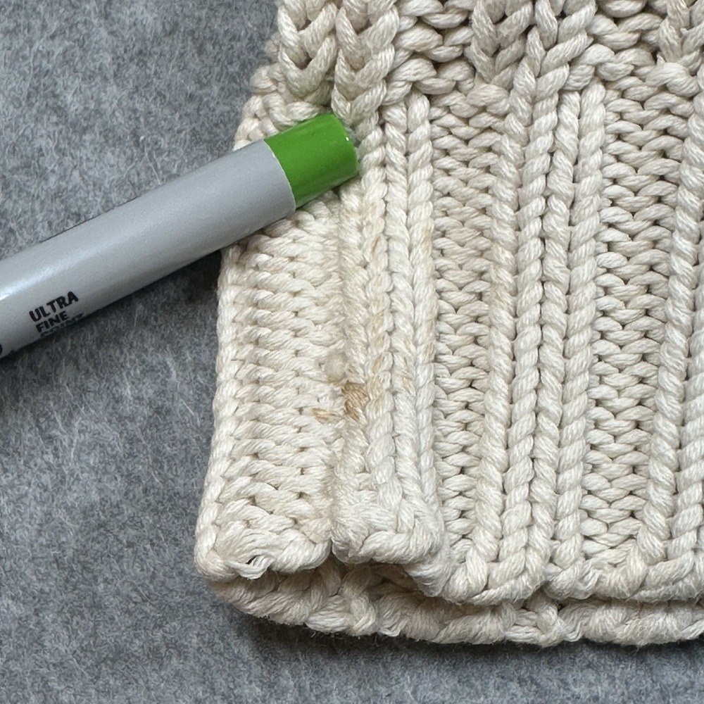 Baume & Mercier Hampton Cable Knit Sweater Mens L Cream Cotton Fisherman NOTE - Picture 8 of 11